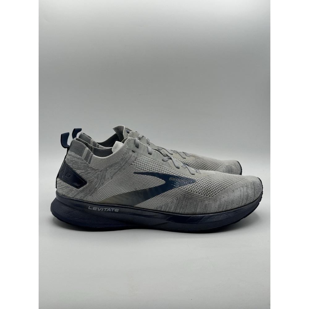 Brooks Levitate 4 Gray Blue Athletic Running Shoes Men's 1103451D008 Size 12